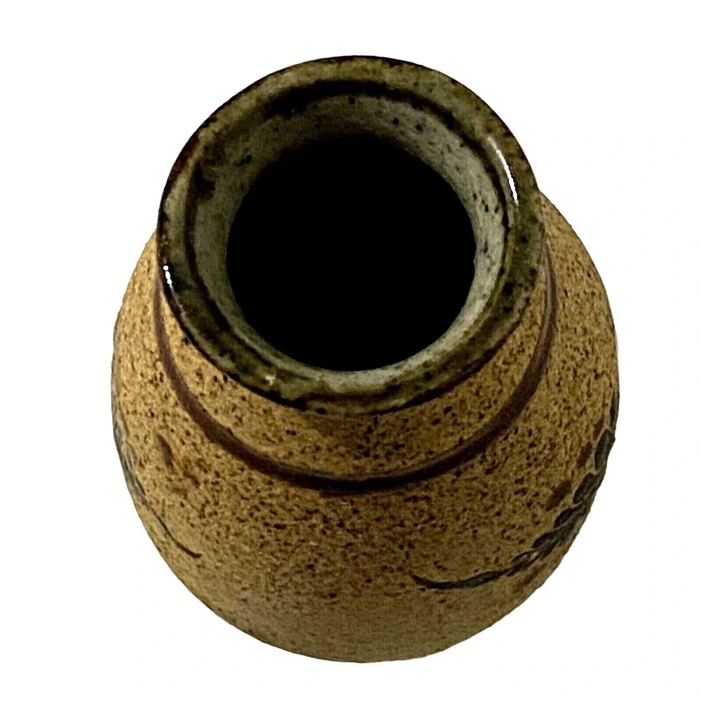 Vtg 80s‎ Tonala Mexican Sandstone Pottery Mini Bud Vase 4